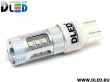   Автолампа светодиодная W21W - T20 - 7443 - W3х16q - 15 SMD 2835 + Линза (2шт.)